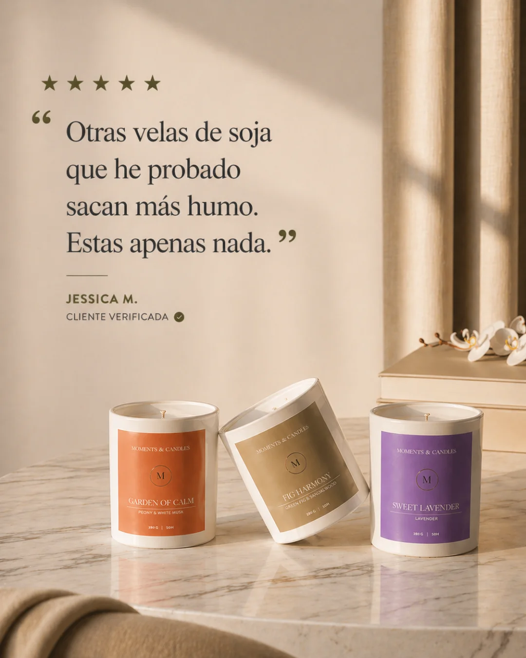 Moments & Candles static ad creative